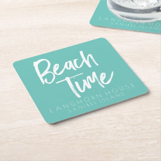 Basis Time Party Kartonnen Onderzetters (Schuin)