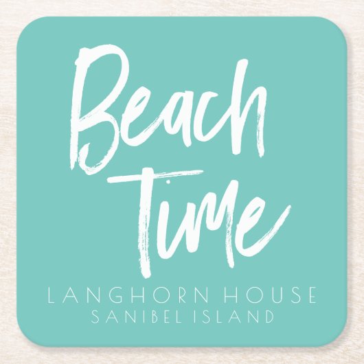 Basis Time Party Kartonnen Onderzetters (Voorkant)