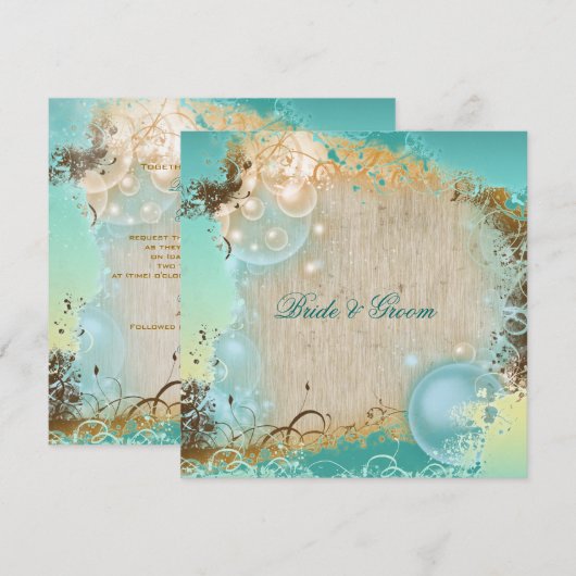 Basis tropische bestemming voor elke bruiloft kaart (Voorkant / Achterkant)