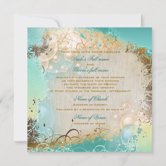 Basis tropische bestemming voor elke bruiloft kaart (Achterkant)