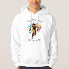 Basis trui met capuchon voor mannen motivatie hoodie