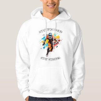 Basis trui met capuchon voor mannen motivatie hoodie
