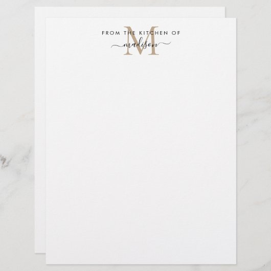 Basis uit de keuken van de goudmonogram (Voorkant / Achterkant)