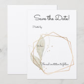 Basis uitnodiging voor de trouwdatum (Voorkant / Achterkant)