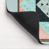 Basis-uraniumglas in Turquoise en Peach Muismat (Hoek)