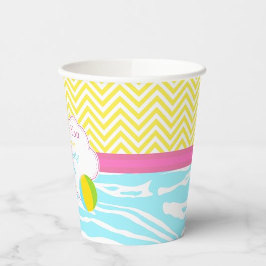 Basis van de Afrikaanse American Girl Pool Party Papieren Bekers (Links)