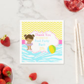 Basis van de Afrikaanse American Girl Pool Party Servet (Insitu)