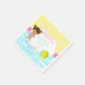 Basis van de Afrikaanse American Girl Pool Party Servet (Hoek)