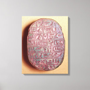 Basis van een huwelijkssjaal van Amenhotep III Canvas Afdruk