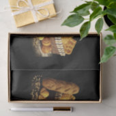 BASIS VAN HET BREAD-/ZWARTE-ACHTERGRONDWEEFSELPAPI TISSUEPAPIER (Geschenk)