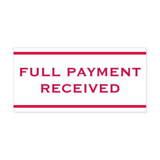 Basis "VOLLEDIGE BETALING ONTVANGEN" Rubber Stempe Zelfinktende Stempel (Design)