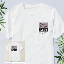 Basis Voor en Achterkant Uw Logo Evenement T-shirt