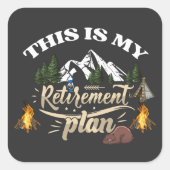 Basis voor pensionering vierkante sticker (Voorkant)