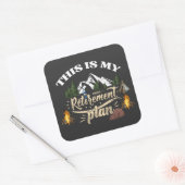 Basis voor pensionering vierkante sticker (Envelop)