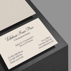 Basis voor pensionering visitekaartje