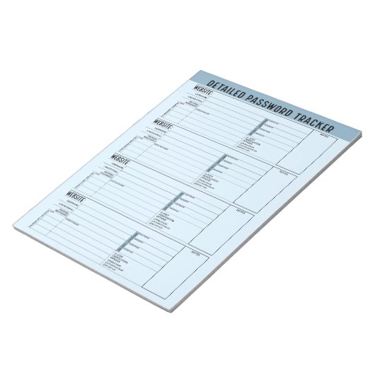 Basis Wachtwoord Tracker met Gebruikersnaam Notitieblok (Schuin)