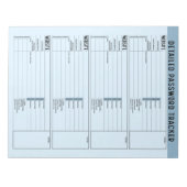 Basis Wachtwoord Tracker met Gebruikersnaam Notitieblok (Voorkant)