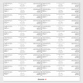 Basis Waterdichte Witte Kosmetische Kruik Etiket 1 Sticker (Vel)