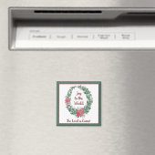 Basis waterverf krans aangepaste Kerst Vakantie  Magneet (Insitu (Vaatwasser))