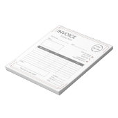 Basis wit bruin met logo kleine bedrijfsfactuur notitieblok (Linkerzijde)