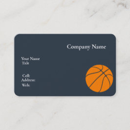 Basis witte Sjabloon Visitekaartje basketbal