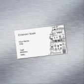 Basis witte sjabloon Visitekaartje constructie Magnetisch Visitekaartje (Voorbeeld)