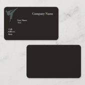 Basis witte Sjabloon Visitekaartje met blauw (Voorkant / Achterkant)