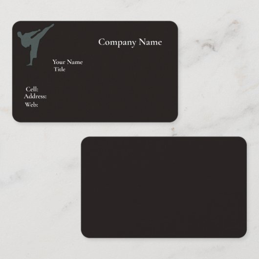 Basis witte Sjabloon Visitekaartje met blauw (Voorkant / Achterkant)