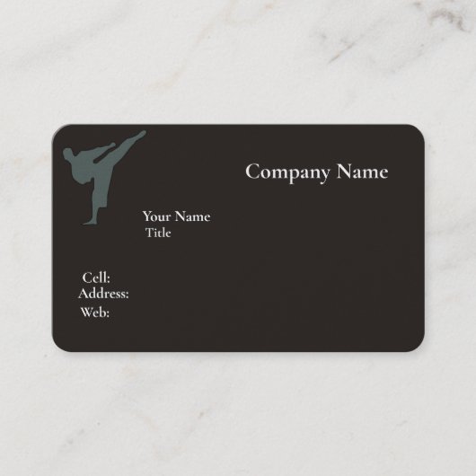 Basis witte Sjabloon Visitekaartje met blauw (Voorkant)