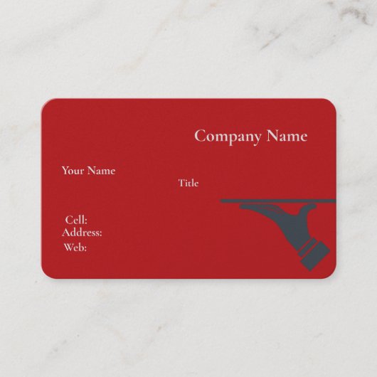 Basis witte Sjabloon Visitekaartje met blauw (Voorkant)