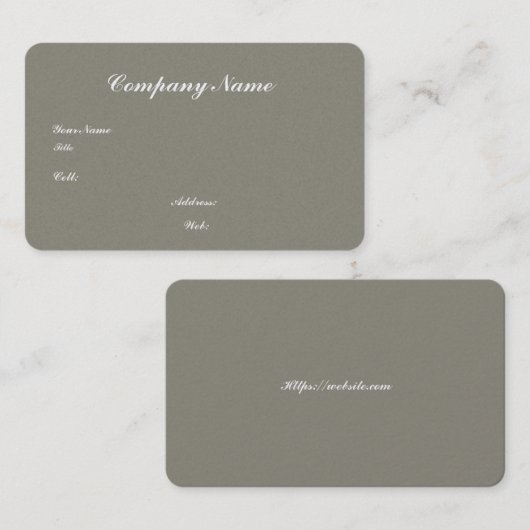 Basis witte Sjabloon Visitekaartje met blauw (Voorkant / Achterkant)