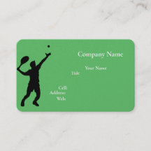 Basis witte Sjabloon Visitekaartje tennis