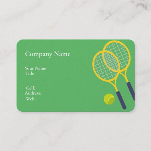 Basis witte Sjabloon Visitekaartje tennis (Voorkant)