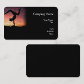 Basis witte Sjabloon Visitekaartje yoga (Voorkant / Achterkant)