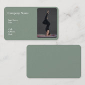 Basis witte Sjabloon Visitekaartje yoga (Voorkant / Achterkant)
