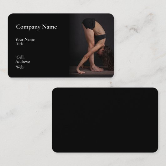 Basis witte Sjabloon Visitekaartje yoga (Voorkant / Achterkant)