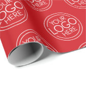 Basis Zakelijk Kantoorlogo met Contactgegevens Cadeaupapier (Rol Hoek)