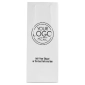 Basis Zakelijk Kantoorlogo met Contactgegevens Wijn Cadeautas (Voorkant)