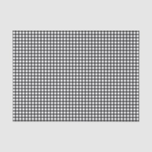 Basis Zwart Gingham Tissuepapier (Voorkant)
