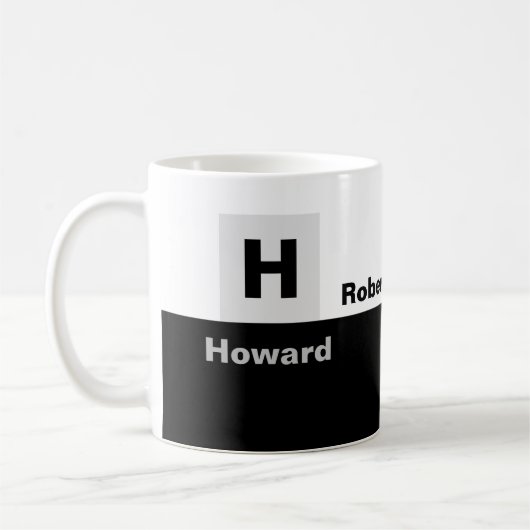 Basis zwart-wit koffiemok (Links)