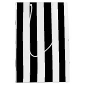 Basis zwart-wit verticale strepen medium cadeauzakje (Voorkant)