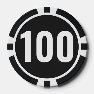 Basis zwart wit vet nummer poker chips