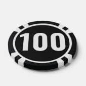 Basis zwart wit vet nummer poker chips (Enkel)