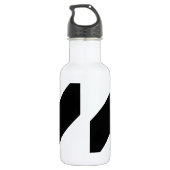 Basis Zwart-witte Streep 1 Waterfles (Achterkant)