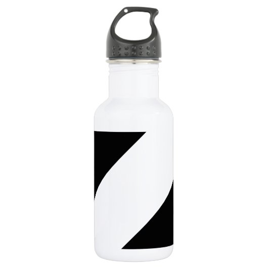Basis Zwart-witte Streep 1 Waterfles (Voorkant)