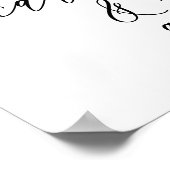 Basis Zwarte Calligrafie Horizontale Kaarten En Ca Poster (Hoek)