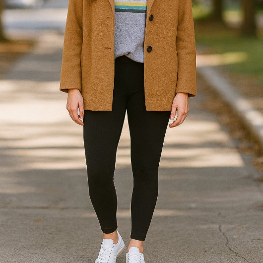 Basis Zwarte Leggings van gemiddelde dikte