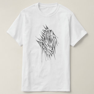 Basis Zwarte Witte Abstracte Stam Tattoo Kunst T-shirt