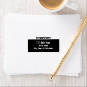 Basisadres voor zakelijke retourzending in zwart-w etiket (Insitu)