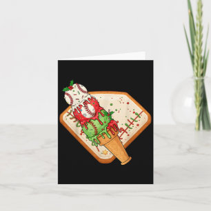 Basisbal Drip Funny Christmas Sport Baseball Match Kaart